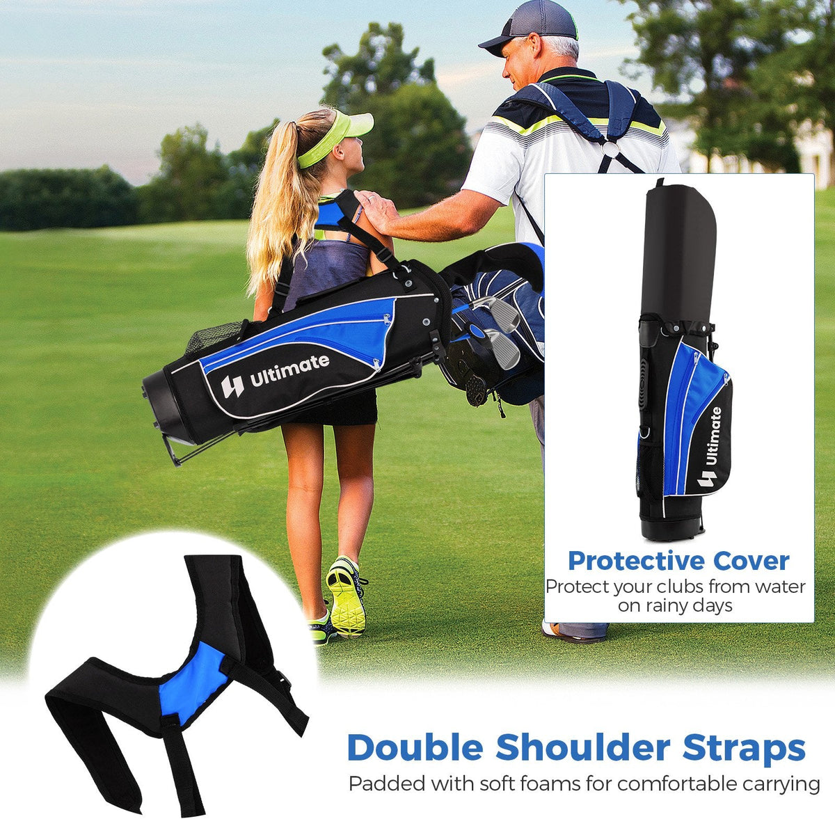 Complete Golf Club Set for Children Age 11-13-Blue