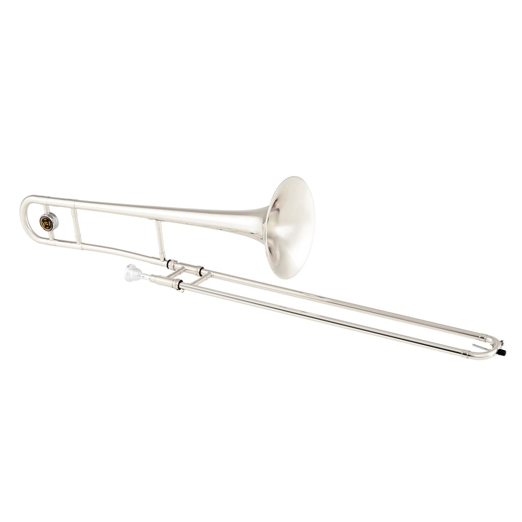 Slide Trombone for Beginners with Portable Case and Shoulder Strap-Silver