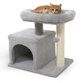 Light Grey Cat Tree 19.5 Inches for Kittens and Older Cats