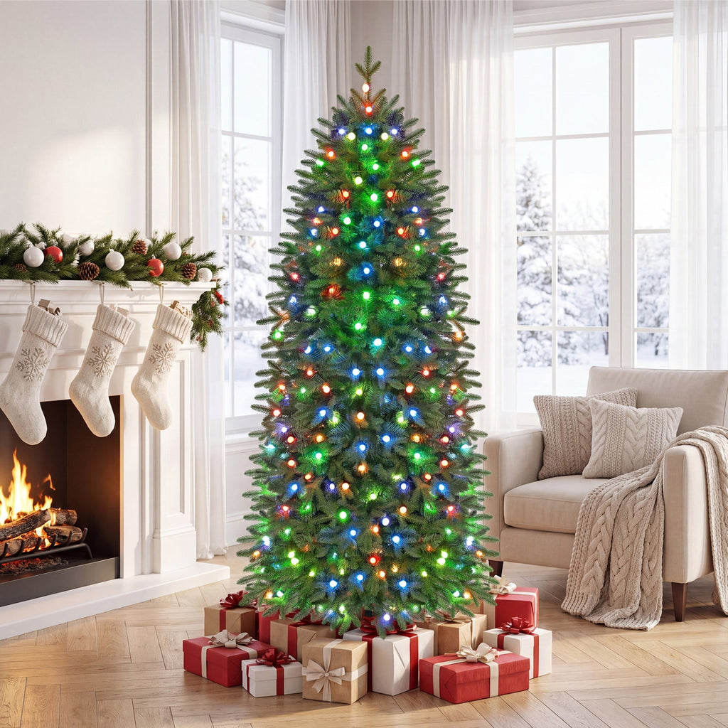 6.2 FT Smart Pencil Christmas Tree, 719 Tips with 220 App Controlled RGB LEDs