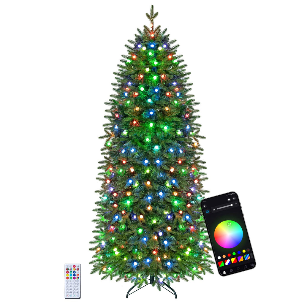 6.2 FT Smart Pencil Christmas Tree, 719 Tips with 220 App Controlled RGB LEDs
