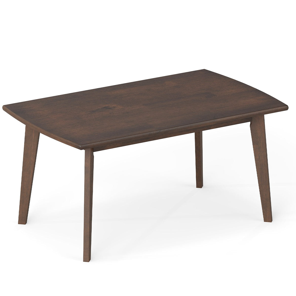 Solid Wood Modern Coffee Table with Tapered Legs-Walnut