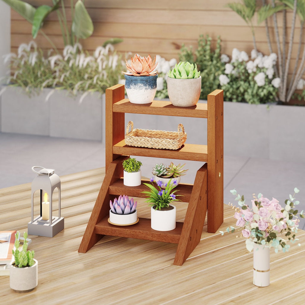 Solid Wood Plant Stand for Flowerpots and Succulents