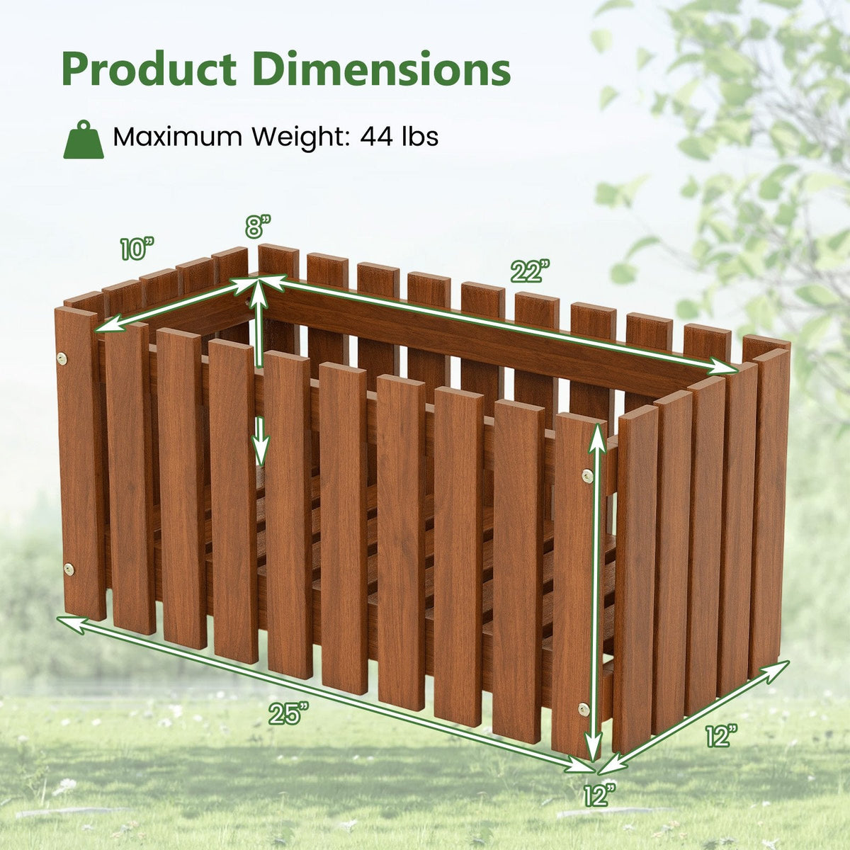 Solid Wood Raised Garden Bed for Flower and Vegetable
