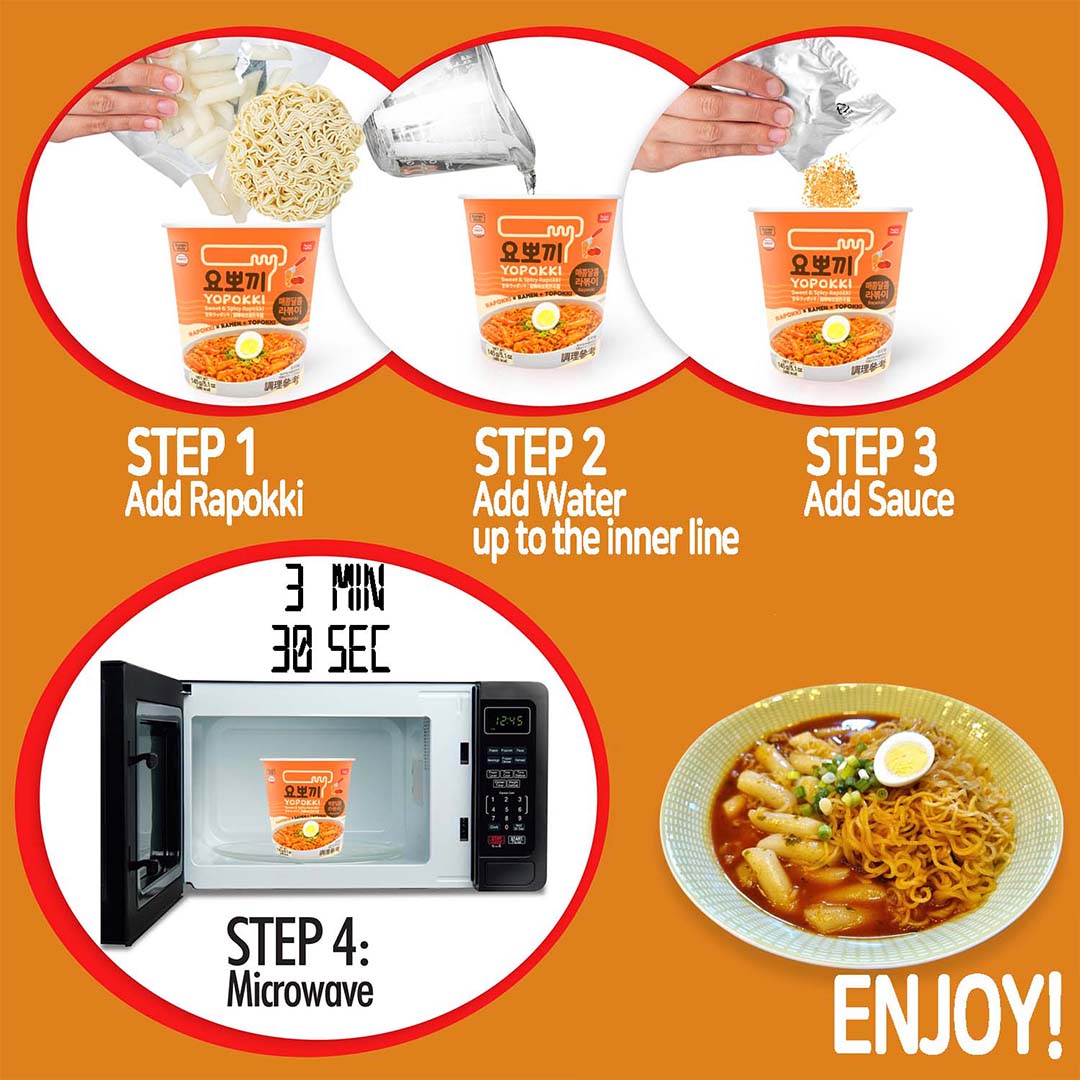 YP Yopokki Sweet & Spicy Rabokki (145G) [Best Before Date: 2027.01.06]