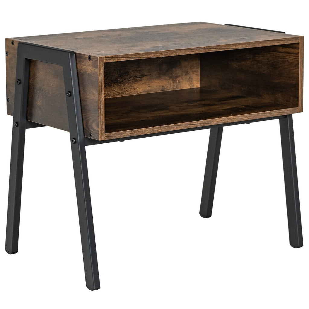 Stackable Night Stand and Accent Table with Metal Frame