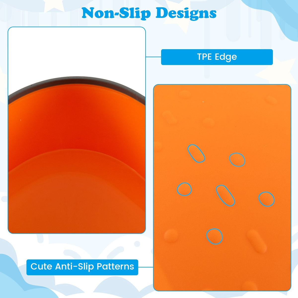 Stepping Stone for Kids 5Pcs Non-Slip Toddler River Stone Set-Multicolor