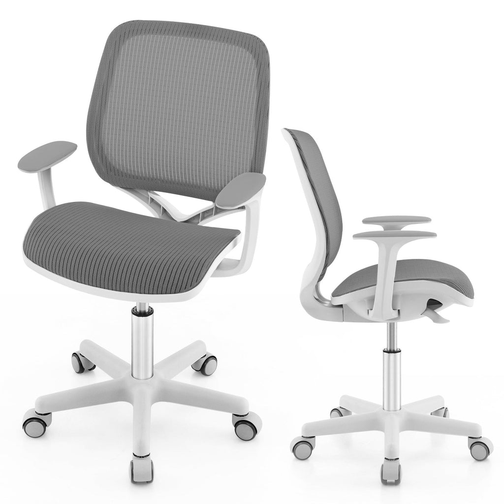 Swivel Mesh Children Computer Chair with Adjustable Height-Gray