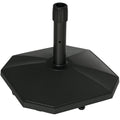 48lbs Concrete Square Patio Umbrella Base Weight, Outdoor Umbrella Stand Holder for Lawn, Deck, Backyard, Garden, Black