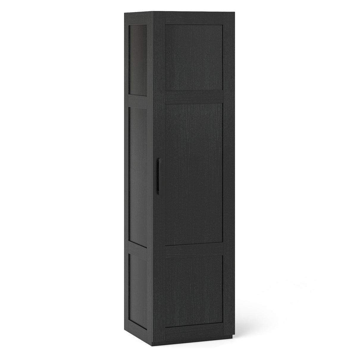 Tall Storage Cabinet with 4 Storage Shelves for Bathroom Living Room-Black