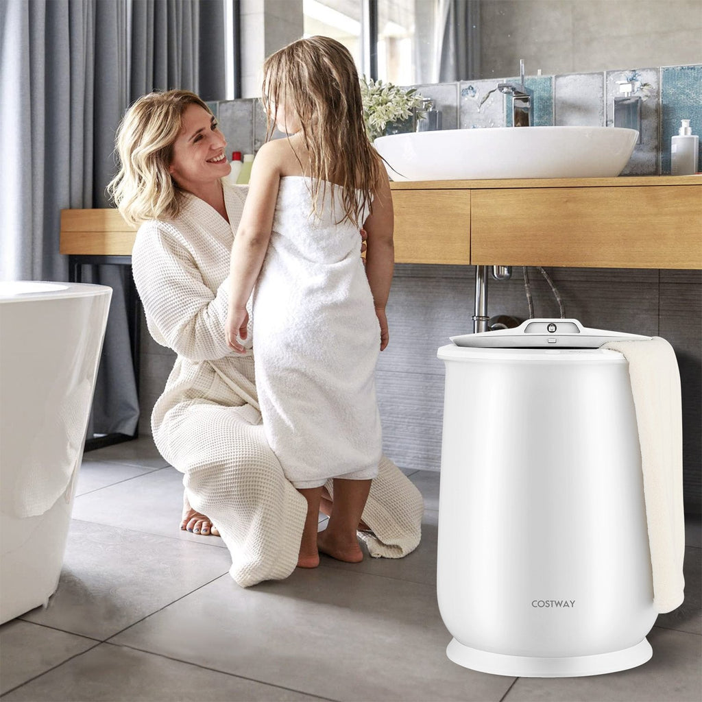 Towel Warmer Bucket with Auto Shut Off for Bathroom-White