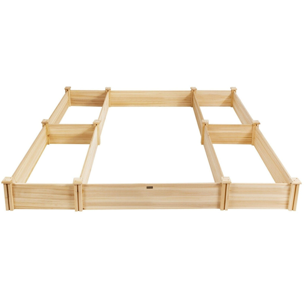 U-Shaped Wooden Garden Raised Bed for Backyard and Patio-Natural