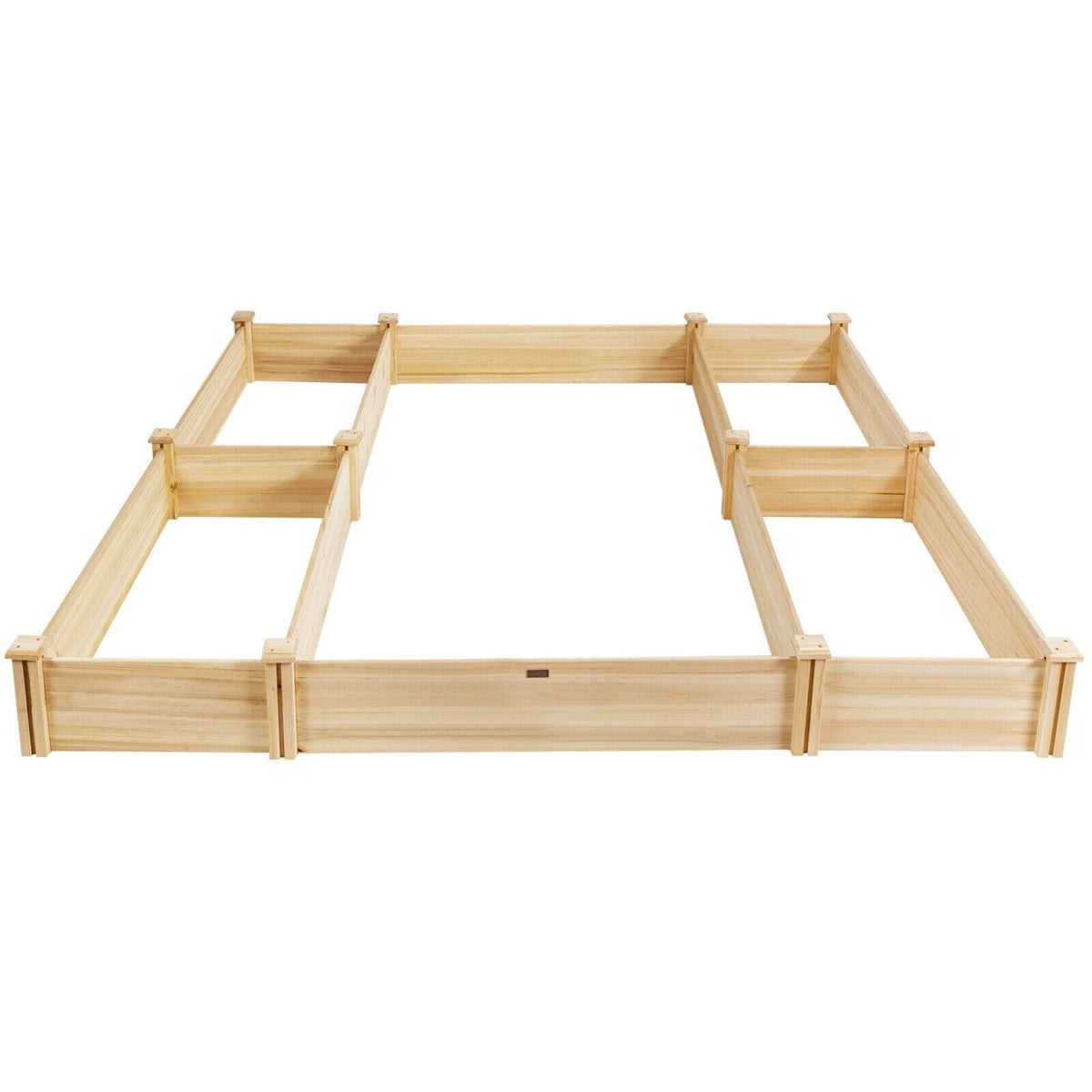 U-Shaped Wooden Garden Raised Bed for Backyard and Patio-Natural