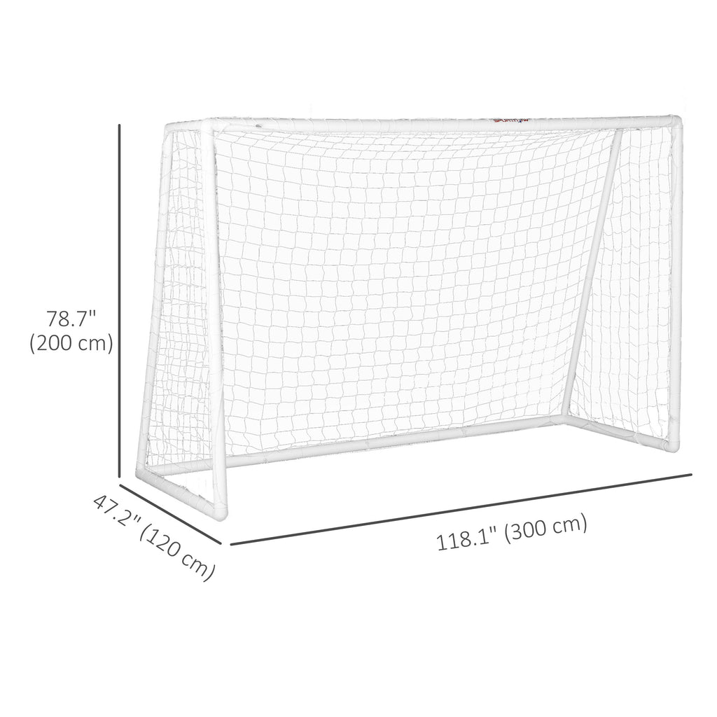 9.8 x 6.6ft Soccer Goal, Portable Soccer Practice Net with PE Net for Backyard, Garden, Park, Beach