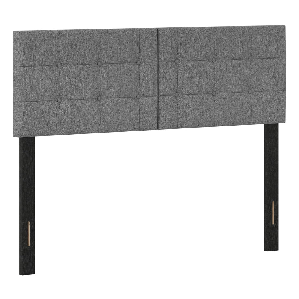 Upholstered Headboard with Adjustable Width for Full/Queen Size Beds-Dark Gray
