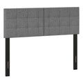 Upholstered Headboard with Adjustable Width for Full/Queen Size Beds-Dark Gray