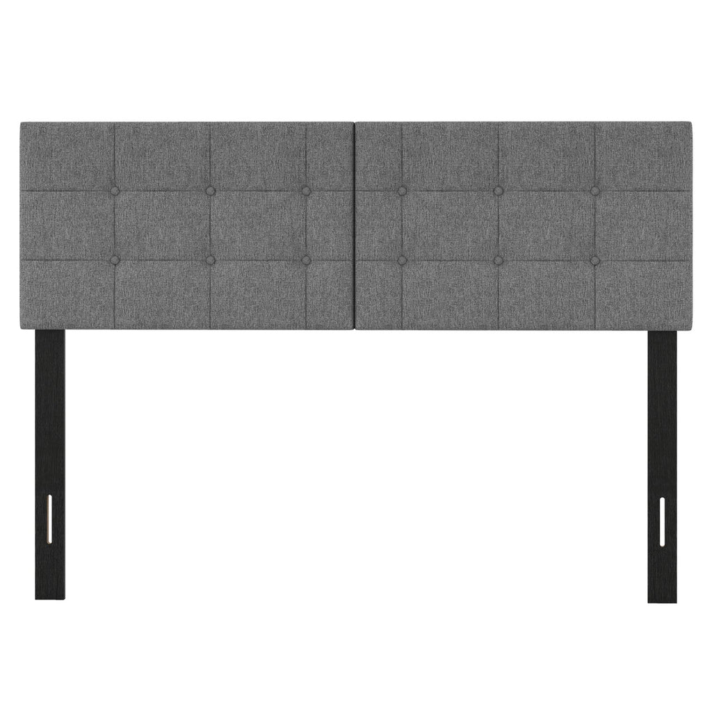 Upholstered Headboard with Adjustable Width for Full/Queen Size Beds-Dark Gray