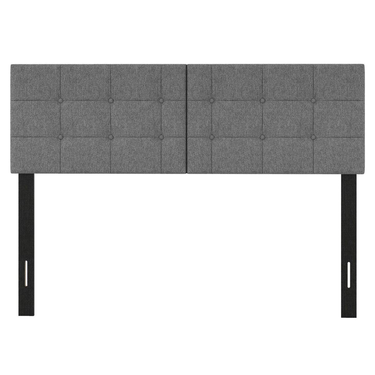 Upholstered Headboard with Adjustable Width for Full/Queen Size Beds-Dark Gray