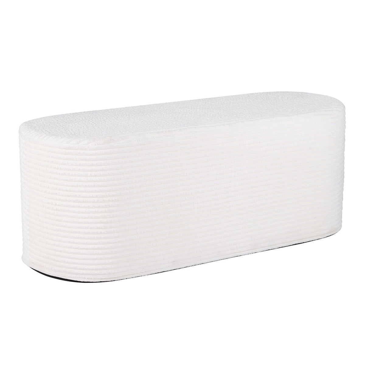 Upholstered Ottoman Bench with High-Density Sponge-Beige