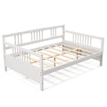 Full Size Daybed Frame with Guardrails-White