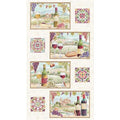Clothworks - Wine Tastine - Placemat Panel - Y4573-2 Light Cream